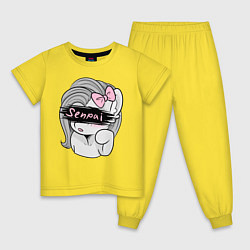 Пижама хлопковая детская Senpai, цвет: желтый