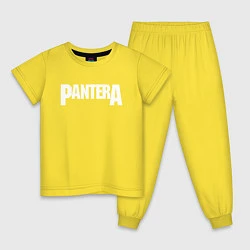 Пижама хлопковая детская PANTERA, цвет: желтый