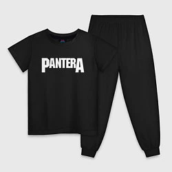 Пижама хлопковая детская PANTERA, цвет: черный