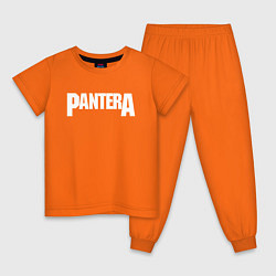 Пижама хлопковая детская PANTERA цвета оранжевый — фото 1