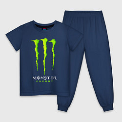 Пижама хлопковая детская MONSTER ENERGY, цвет: тёмно-синий