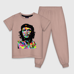Пижама хлопковая детская Che, цвет: пыльно-розовый