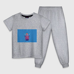 Пижама хлопковая детская MERA, цвет: меланж