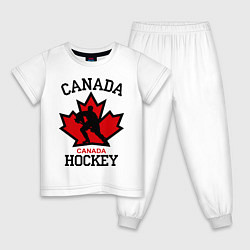 Пижама хлопковая детская Canada Hockey, цвет: белый