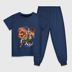 Пижама хлопковая детская Fayri Tail, цвет: тёмно-синий