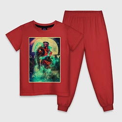Пижама хлопковая детская Destiny, цвет: красный