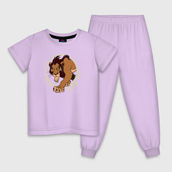 Пижама хлопковая детская Шрам: Король Лев цвета лаванда — фото 1
