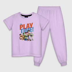 Пижама хлопковая детская Its play time!, цвет: лаванда