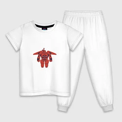 Пижама хлопковая детская Baymax, цвет: белый