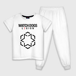 Пижама хлопковая детская Футурологи Watch Dogs Legion, цвет: белый