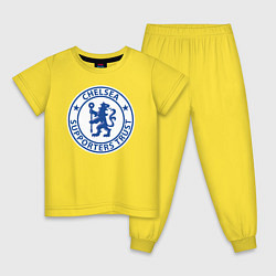 Пижама хлопковая детская Chelsea FC, цвет: желтый