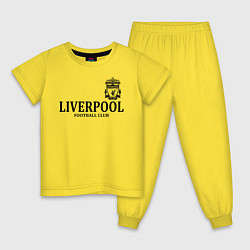 Пижама хлопковая детская Liverpool FC, цвет: желтый