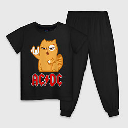 Детская пижама ACDC rock cat