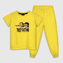 Пижама хлопковая детская Pulp fiction, цвет: желтый