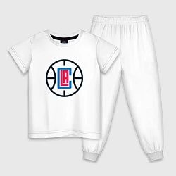 Пижама хлопковая детская Los Angeles Clippers, цвет: белый