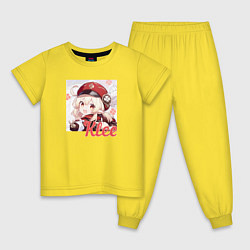 Пижама хлопковая детская Klee, цвет: желтый