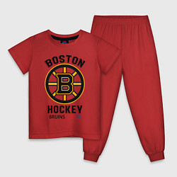 Пижама хлопковая детская BOSTON BRUINS NHL, цвет: красный