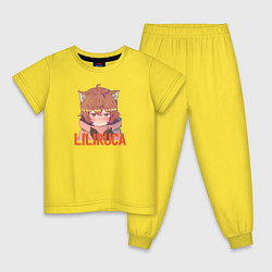 Пижама хлопковая детская Liliruca, цвет: желтый
