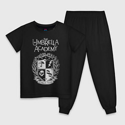 Пижама хлопковая детская Академия Амбрелла, цвет: черный