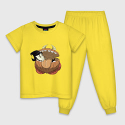 Пижама хлопковая детская Dont Starve, цвет: желтый