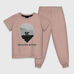 Пижама хлопковая детская CS GO Terrorist, цвет: пыльно-розовый
