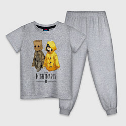 Пижама хлопковая детская Little Nightmares 2, цвет: меланж