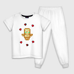 Пижама хлопковая детская Тотем бессмертия, цвет: белый