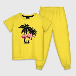 Пижама хлопковая детская GTA Vice City, цвет: желтый