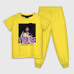 Пижама хлопковая детская Resident evil vampire, цвет: желтый