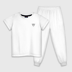 Пижама хлопковая детская Triumph Мото Лого Z, цвет: белый