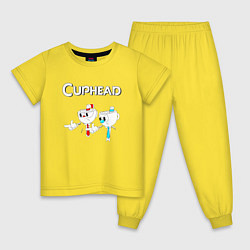 Пижама хлопковая детская Cuphead, цвет: желтый