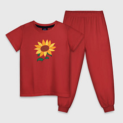 Пижама хлопковая детская Ай Ото, цвет: красный