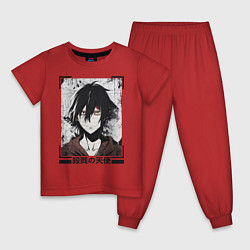 Пижама хлопковая детская Satsuriku no Tenshi, цвет: красный