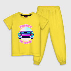 Пижама хлопковая детская Будущее сейчас, цвет: желтый
