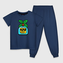Пижама хлопковая детская SPROUT ICON 6, цвет: тёмно-синий