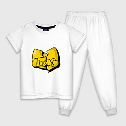 Пижама хлопковая детская Wu-Tang Style, цвет: белый