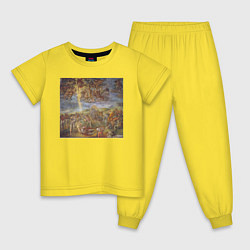 Пижама хлопковая детская Обращение Савла, цвет: желтый