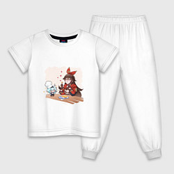 Пижама хлопковая детская Великий повар Эола и Эмбер, цвет: белый
