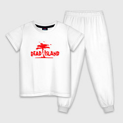 Пижама хлопковая детская Dead island, цвет: белый