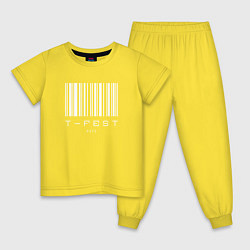 Пижама хлопковая детская T-FEST цвета желтый — фото 1