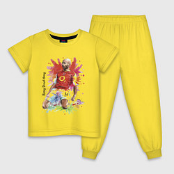 Пижама хлопковая детская Thierry Daniel Henry, цвет: желтый
