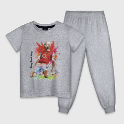 Пижама хлопковая детская Thierry Daniel Henry, цвет: меланж