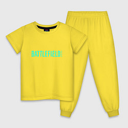 Пижама хлопковая детская Battlefield 2042, цвет: желтый