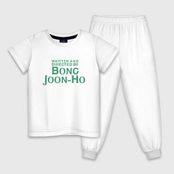 Пижама хлопковая детская Bong Joon-Ho, цвет: белый