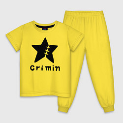 Пижама хлопковая детская Crimin бренд One Piece, цвет: желтый