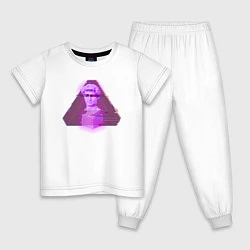 Пижама хлопковая детская Античный киберпанк, цвет: белый