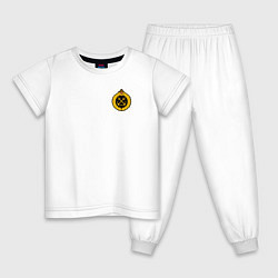 Пижама хлопковая детская Большая эмблема ВМФ России, цвет: белый
