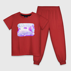 Пижама хлопковая детская AYAKA, цвет: красный