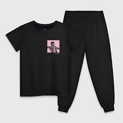Пижама хлопковая детская EUPHORIA BTS PINK Edition, цвет: черный