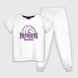 Пижама хлопковая детская Патриоты Волейбола, цвет: белый